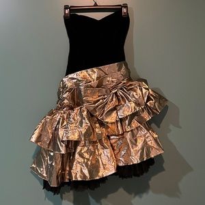 Vintage 1980s Zum Zum Velvet Bodice Dress